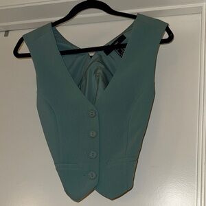 Forever 21 Teal Buttoned Vest